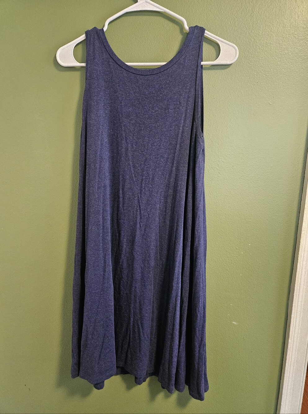 Loft Size S Sleeveless Swing Tank Dress - Navy Blue
